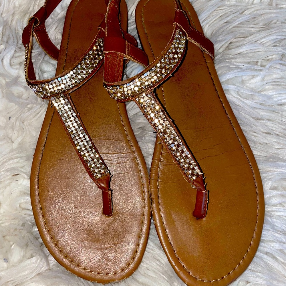 Gladiator Sparkle Sandal Flats